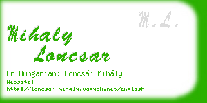 mihaly loncsar business card
